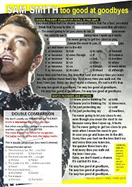 I know you're thinking i'm heartless. Sam Smith Too Good At Goodbyes Esl Worksheet By Antonio Oliver
