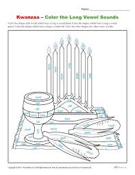 The biggest coloring pages collection. Kwanzaa Coloring Sheet Color The Long Vowels Activity