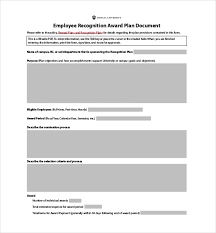 Employee Recognition Awards Template 9 Free Word Pdf