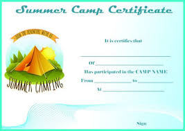 Summer Camp Certificate Templates 15 Templates To