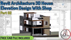 revit 3d house elevation with part