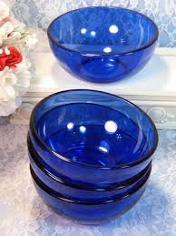 Vintage Pyrex Cobalt Blue Glass Soup