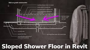 sloped shower floor drain in revit