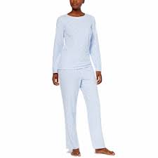 Charter Club Womens 2 Piece Thermal Fleece Long Sleeve Pajama Set Frosty Geo Xxx Large