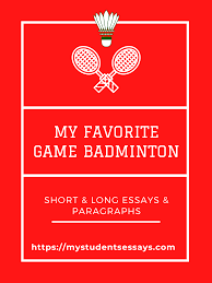 essay on my favorite game badminton