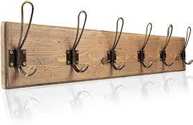 wall mounted coat rack rustic wooden