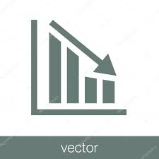 Declining Graph Icon Declining Chart Icon Stock Vector