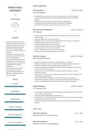 How to write experience section in engineering resume. Structural Engineer Resume Samples And Templates Visualcv