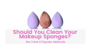 how to clean a makeup sponge red