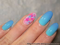 Blue Nails With Splash Design Nails By Rabbit
