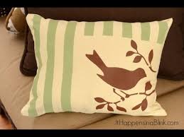 easy painted and stenciled pillow cover