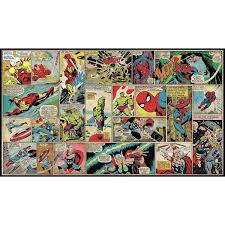 6 X10 5 Xl Marvel Comic Panel Chair Rail Prepasted Mural Ultra Strippable Roommates