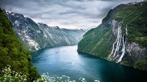 norway landscape water mountains