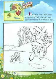 Sách Em Đọc Ngụ Ngôn Và Tô Màu: Thỏ Và Rùa Chạy Thi - FAHASA.COM