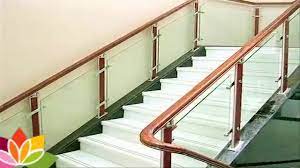 modern stairs design glass railing