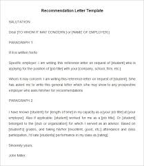 Best Ideas of Letter Of Recommendation Template Employment About     Template Lab