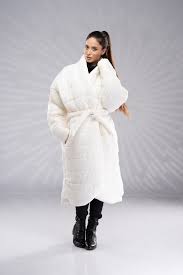 Long Puffer Coat White Winter Maxi Coat