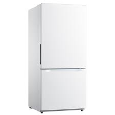 Most refrigerators are tilted back slightly to help the door close by itself but it can also contribute to the door opening faster. 18 7 Cu Ft Bottom Mount Freezer Refrigerator Stainless Steel Mrb19b7aww Midea Make Yourself At Home