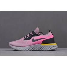 This is february 22 is the official release of nike epic react flyknit in 4 different colorways the white, gray, black and blue navy this is the nike epic. Women S Nike Epic React Flyknit Pink Yellow Black Grey Running Shoes Aq0070 500 New Nike Shoes 2019 Nike Official Website