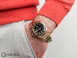 The bracelet is oyster, flat. 126711chnr 126715chnr Gmt Master Ii Rolex Everose Baselworld 2018 Review Horobox