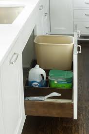kitchen with garbage can drawer