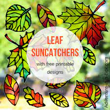 stained glass leaf suncatcher with free