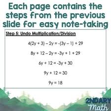 Multi Step Equations Flipbook Notes