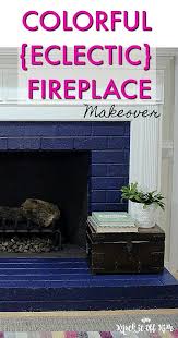 Painted Brick Fireplace Colorful Bold