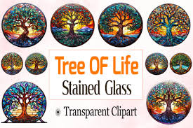 Stained Glass Tree Of Life Clipart