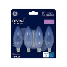 Ge Reveal 25 Watt Dimmable B10 Light Fixture Incandescent Light Bulb 4 Pack In The Incandescent Light Bulbs Department At Lowes Com