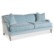 magnolia velvet sofa ice blue one