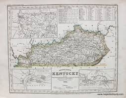 Kentucky Antique Maps And Charts Original Vintage Rare