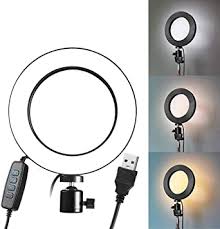 Amazon Com 7thlake Portable Led Ring Light Dimmable Usb 5500k Fill Lamp For Photography Phone Video Live Camera Photo