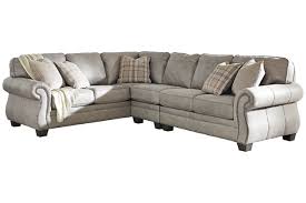 Tonal piping and a trio of accent; Olsberg 3 Piece Sectional Ashley Furniture Homestore