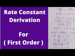 First Order Kinetics Derivation Rate