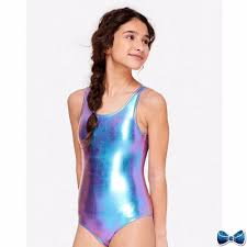 Justice Girls Size 8 Metallic Shimmer One Piece New With