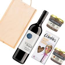 merlot 75cl red wine and pate gift box