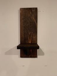 Wooden Wall Sconce Shelf