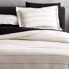 linen pinstripe duvet cover and pillow