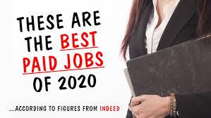 the best paid jobs of 2020 revealed