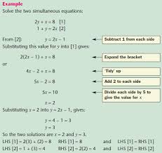 solve simultaneous equations