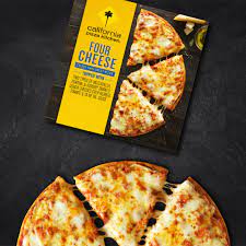 four cheese crispy thin crust pizza