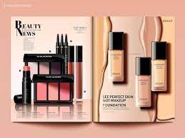 beauty magazine design foundation with