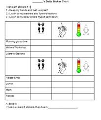 Preschool Kindergarten First Grade Behavior Chart