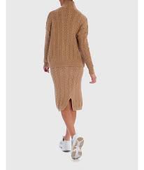 This sweater comes in cable knit and features a crew neckline, cropped, relaxed silhouette, and drop sleeves. Cable Knit Sweater And Skirt Set Up To 66 Off In Stock