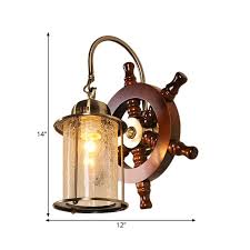 Cylinder Clear Le Glass Wall Lamp