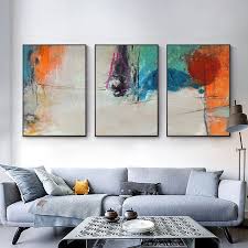 Abstract Colorful Print On Canvas Large