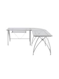 Realspace® magellan 60w corner desk, classic cherry. Realspace Vista Glass 76 W Desk Silver Office Depot