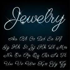 vector jewelry font set a to z