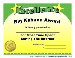 Funny Award Certificate Template Best Certificates Ideas On Download